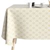 Nappe 150x250 cm Polyester à motifs Flocon Beige