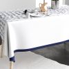 Nappe rectangulaire anti tache 140x200 cm Coton Murmure Bleu