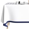 Nappe rectangulaire anti tache 140x200 cm Coton Murmure Bleu