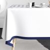 Nappe rectangulaire anti tache 140x250 cm Coton Murmure Bleu