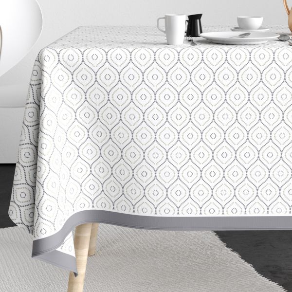 Nappe rectangulaire anti tache 140x300 cm Coton Croisea