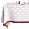 Nappe rectangulaire anti tache 140x200 cm Coton Eclat Prune