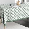 Nappe rectangulaire anti tache 140x200 cm Coton Papyrus Vert