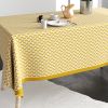 Nappe rectangulaire anti tache 140x250 cm Coton Palma Ocre