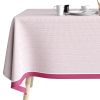 Nappe rectangulaire anti tache 140x200 cm Coton Pira Rose