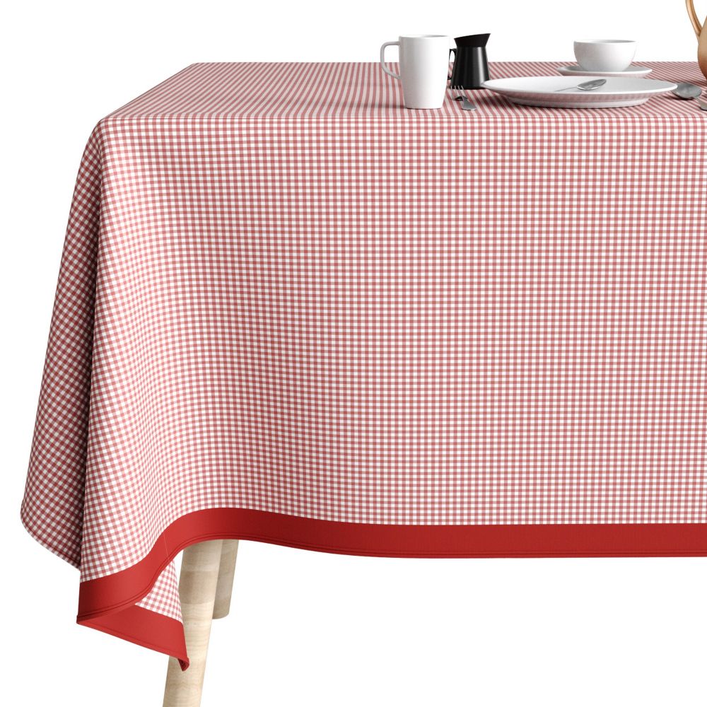 Nappe ovale 180x240 cm imprimée 100% polyester BISTROT Rouge