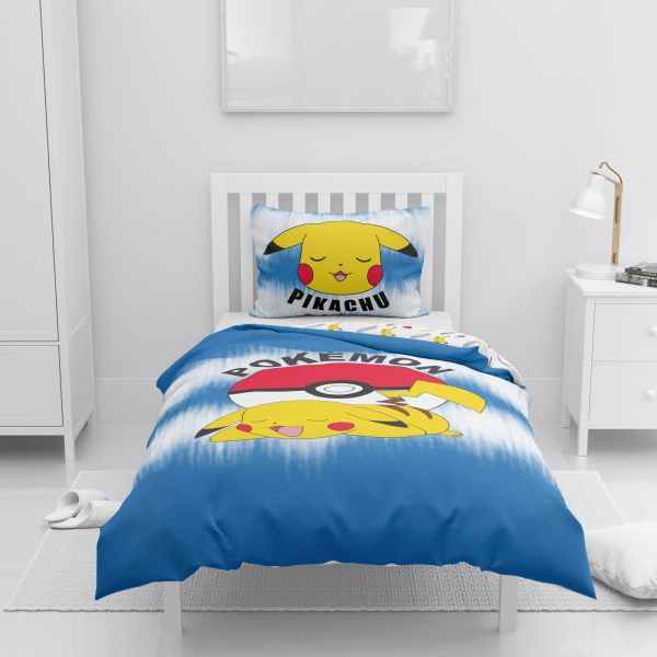 Parure de lit Pokemon Pikachu 100% coton 140x200 cm