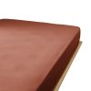 Drap housse 160x200 cm en Gaze de coton Terracotta