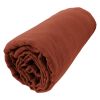 Drap housse 160x200 cm en Gaze de coton Terracotta