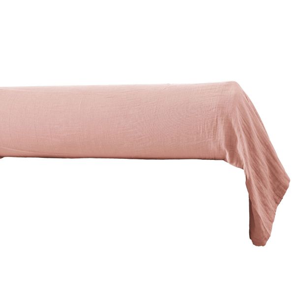 Taie de traversin 85x185 cm Gaze de coton Rose