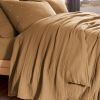 Drap plat 240x300 cm Gaze de coton Camel