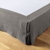 Cache sommier 160x200 cm Gaze de coton Granit