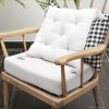 Coussin de chaise 40x40 cm Gaze de coton avec pompons Chantilly