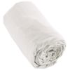 Drap housse 90x190 +30 cm Flanelle de Coton Neige