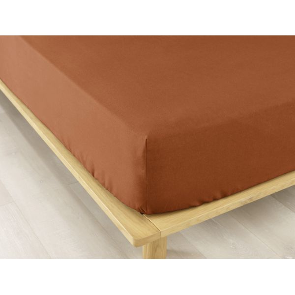 Drap housse 180x200 +30 cm Flanelle de Coton Tomette