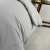 Housse de couette 140x200 Flanelle de Coton Brume