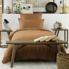 Housse de couette 140x200 Flanelle de Coton Camel