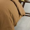 Housse de couette 140x200 Flanelle de Coton Camel