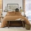 Housse de couette 220x240 Flanelle de Coton Camel