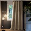 Rideau Occultant 140x280 cm Doublure polaire Polyester Beige