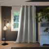 Rideau Occultant 140x260 cm Polyester Gris Clair