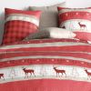 Housse de couette 240x260 cm + 2 taies d'oreiller 63x63 cm Coton Cerf