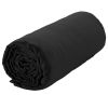 Drap housse 160x200 + 30 cm Satin de Coton Noir