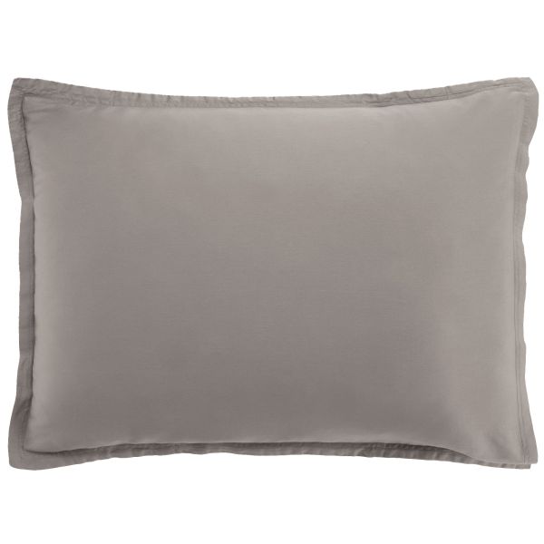 Taie d'oreiller 50x70 cm Satin de Coton Gris Clair