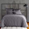 Taie d'oreiller 50x70 cm Satin de Coton Gris