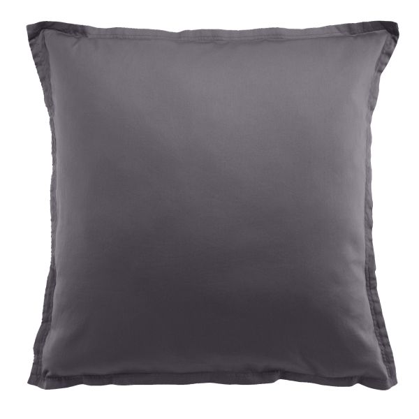 Taie d'oreiller 65x65 cm Satin de Coton Gris