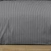 Housse de couette 220x240 cm + 2 taies 100% Satin de Coton Raye Gris