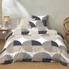 Housse de couette 240x260 cm + 2 taies 100% Coton 57 fils Jack Anthracite