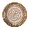 Plateau rond en manguier Mira Orange 35 cm