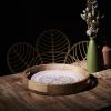 Plateau rond en manguier Mira Orange 35 cm