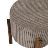 Tabouret d'appoint côtelé taupe 35 cm