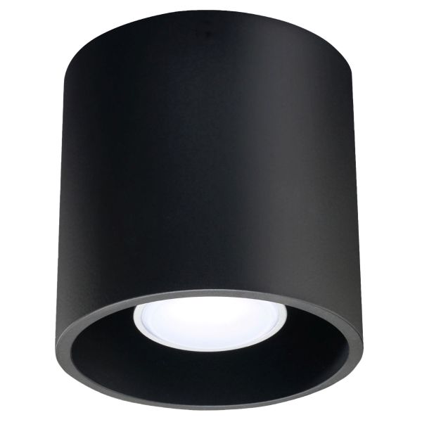 Plafonnier Aluminium Noir GU10 1 Orbis