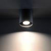 Plafonnier Aluminium Noir GU10 1 Orbis