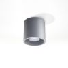Plafonnier Aluminium Gris GU10 1 Orbis