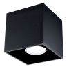 Plafonnier Aluminium Noir GU10 1 Quad