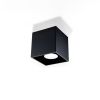 Plafonnier Aluminium Noir GU10 1 Quad