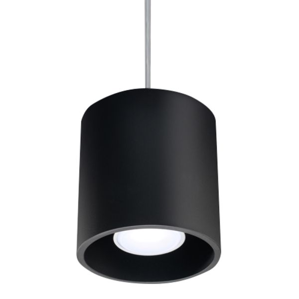 Suspension Aluminium Noir GU10 1 Orbis