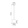 Suspension Aluminium Blanc GU10 1 Orbis