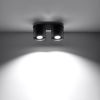 Plafonnier Aluminium Noir GU10 2 Orbis
