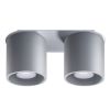Plafonnier Aluminium Gris GU10 2 Orbis
