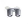 Plafonnier Aluminium Gris GU10 2 Orbis