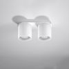 Plafonnier Aluminium Blanc GU10 2 Orbis
