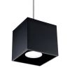 Suspension Aluminium Noir GU10 1 Quad