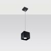 Suspension Aluminium Noir GU10 1 Quad