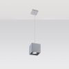 Suspension Aluminium Gris GU10 1 Quad