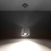 Suspension Aluminium Gris GU10 1 Quad